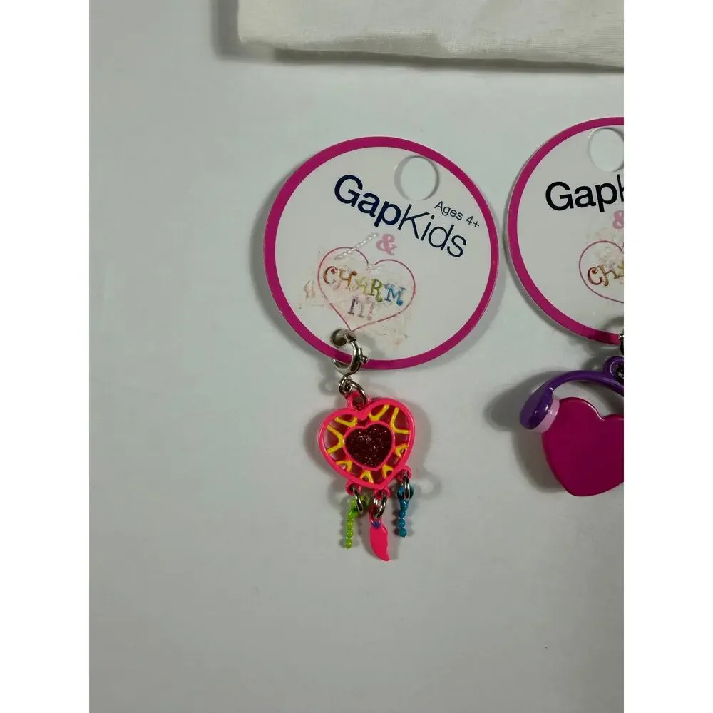 NEW GapKids CHARM IT! Heart Dreamcatcher & Headphones Charm Set